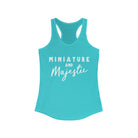 Miniature & Majestic Racerback Tank Horse Color Shirts Printify XS Solid Tahiti Blue 