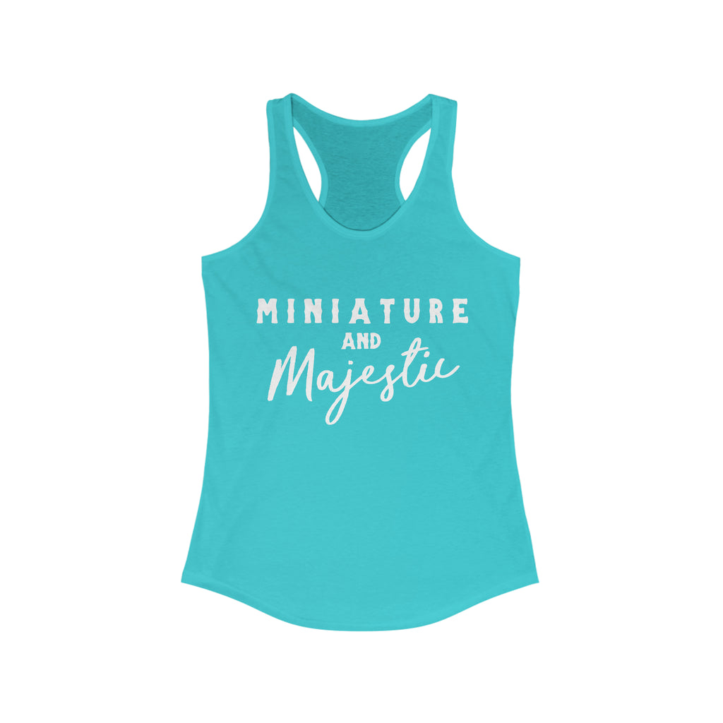 Miniature & Majestic Teal Racerback Tank