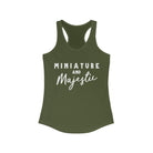 Miniature & Majestic Racerback Tank Horse Color Shirts Printify XS Solid Military Green 