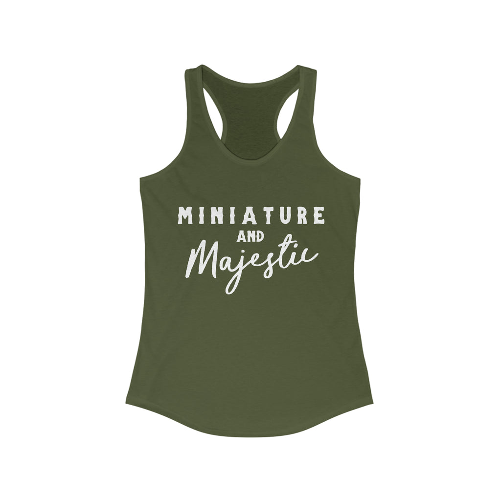 Miniature & Majestic Army Racerback Tank
