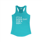 It's A Good Day For a Ride Tank Top Tank Top The Cinchy Cowgirl - Print XS Solid Tahiti Blue
