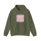 Mama's Please Let Your Babies Grow Up To Be Cowboys Hoodie Hoodie The Cinchy Cowgirl - Print Military Green S