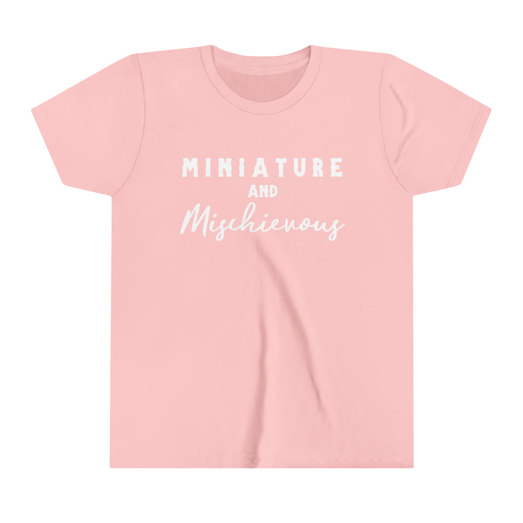 Miniature & Mischievous Youth Tee Pink