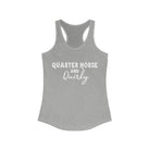 Quarter Horse & Quirky Racerback Tank Horse Color Shirts Printify XS Heather Grey 