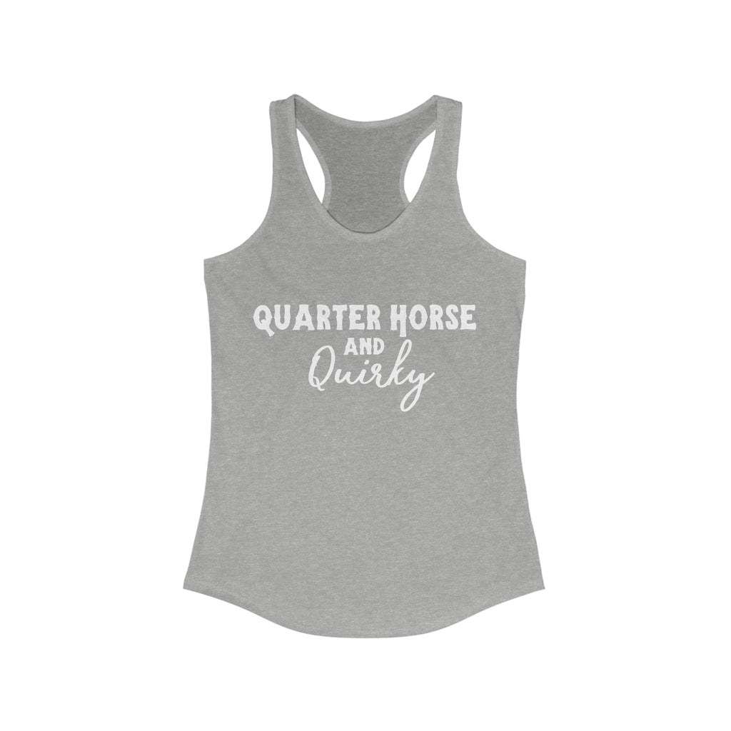 Quarter Horse & Quirky Racerback Tank Horse Color Shirts Printify XS Heather Grey 