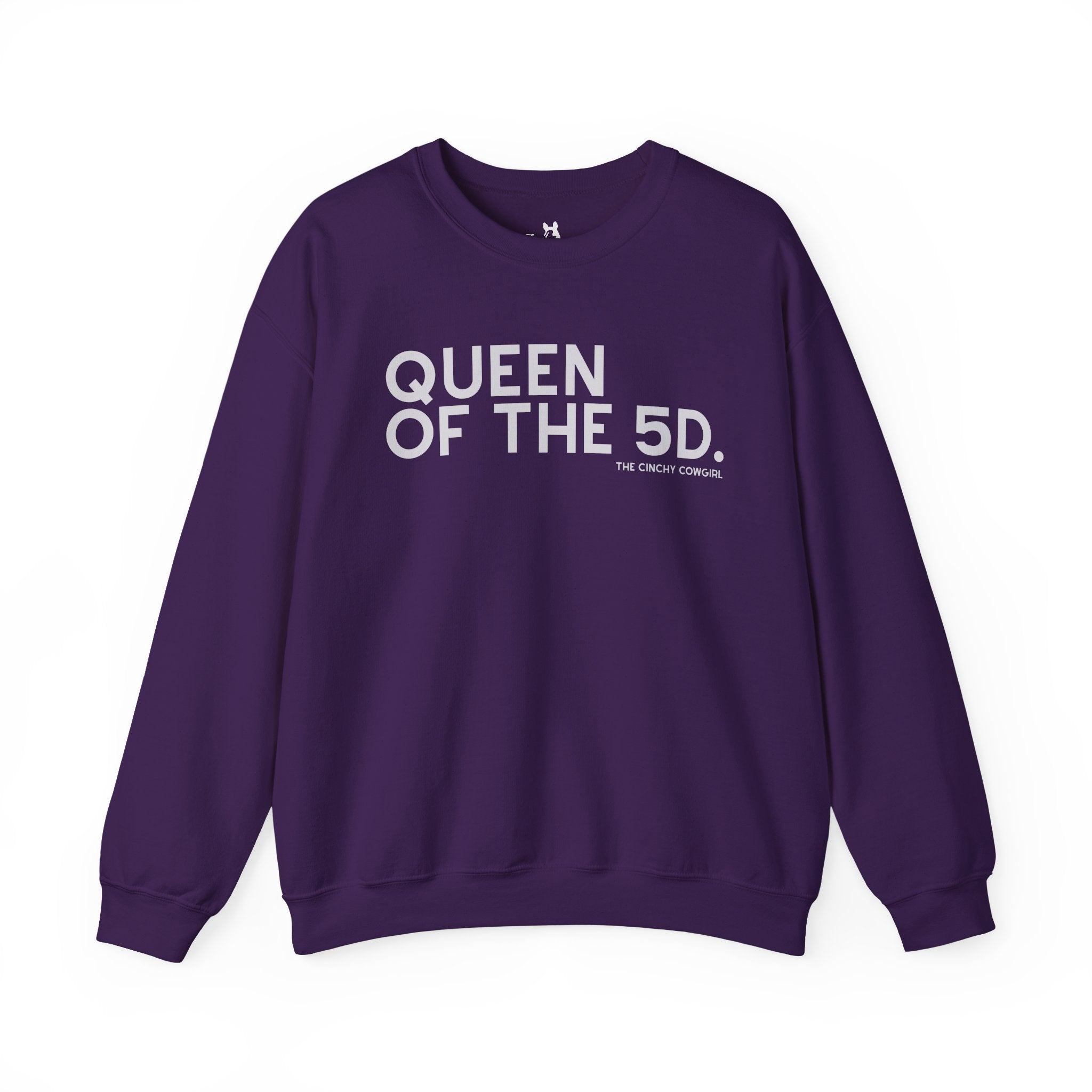 Queen Of The 5D Fleece Pullover Sweatshirt The Cinchy Cowgirl - Print S Purple