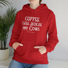 Coffee Cuss Words Cows Hoodie Hoodie Printify   