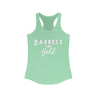 Barrels & Bold Racerback Tank Horse Riding Discipline Tee Printify XS Solid Mint 