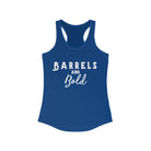 Barrels & Bold Racerback Tank Horse Riding Discipline Tee Printify XS Solid Royal