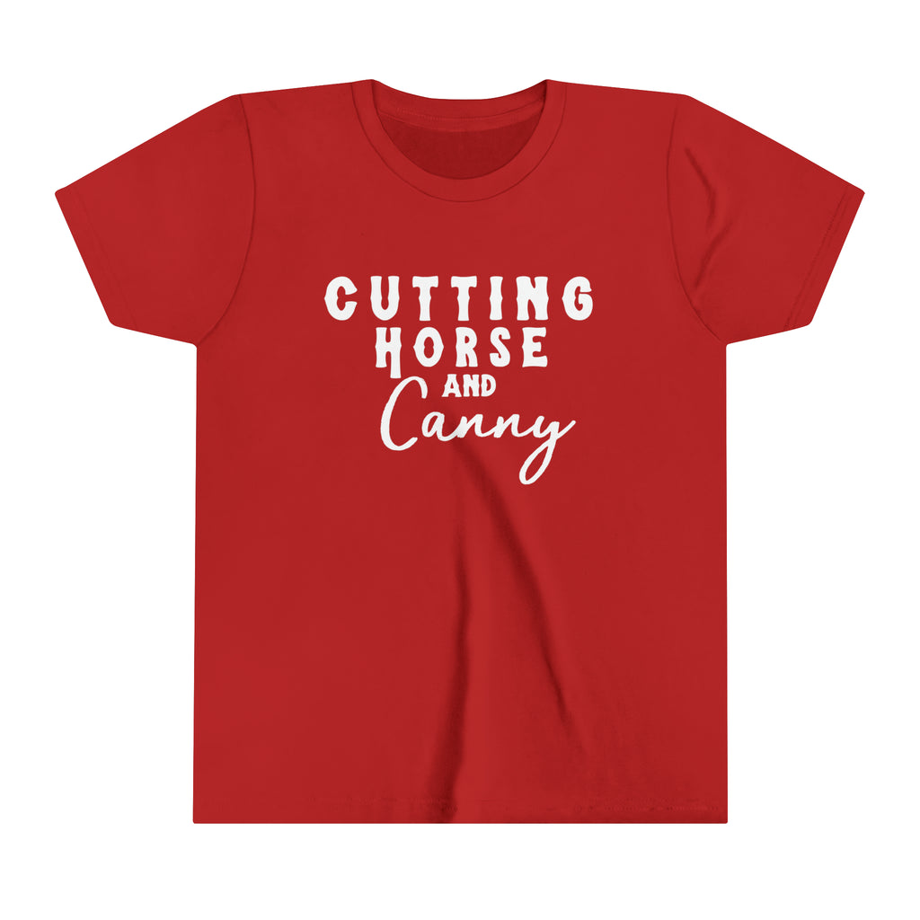 Cutting Horse & Canny Youth Tee Red
