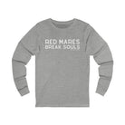 Red Mares Break Souls Long Sleeve Tee Long-sleeve The Cinchy Cowgirl - Print S Athletic Heather