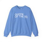 Queen Of The 5D Fleece Pullover Sweatshirt The Cinchy Cowgirl - Print S Carolina Blue
