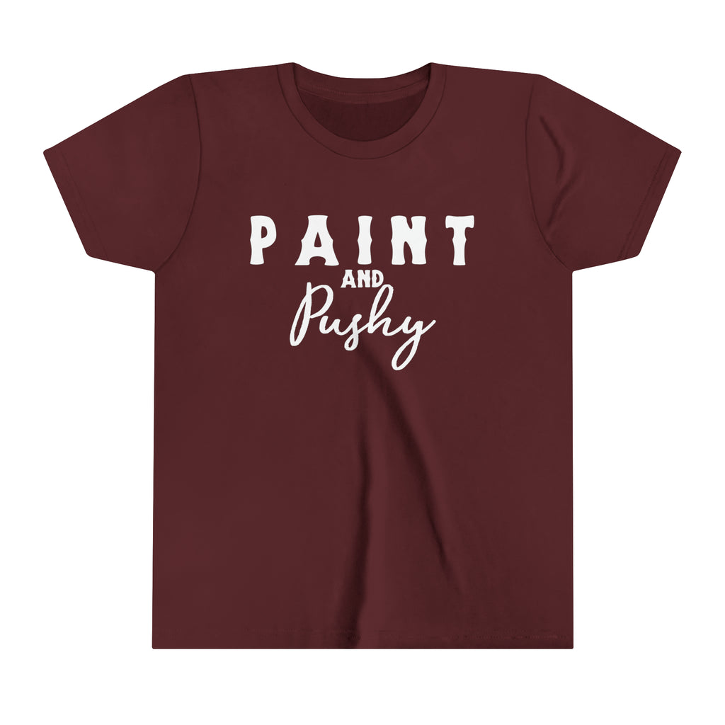  Paint & Pushy Youth Tee Maroon