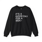 It's A Good Day For A Ride Fleece Pullover Sweatshirt The Cinchy Cowgirl - Print S Black