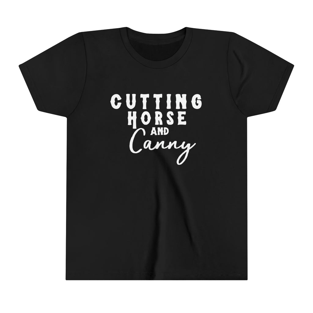 Cutting Horse & Canny Youth Tee Black