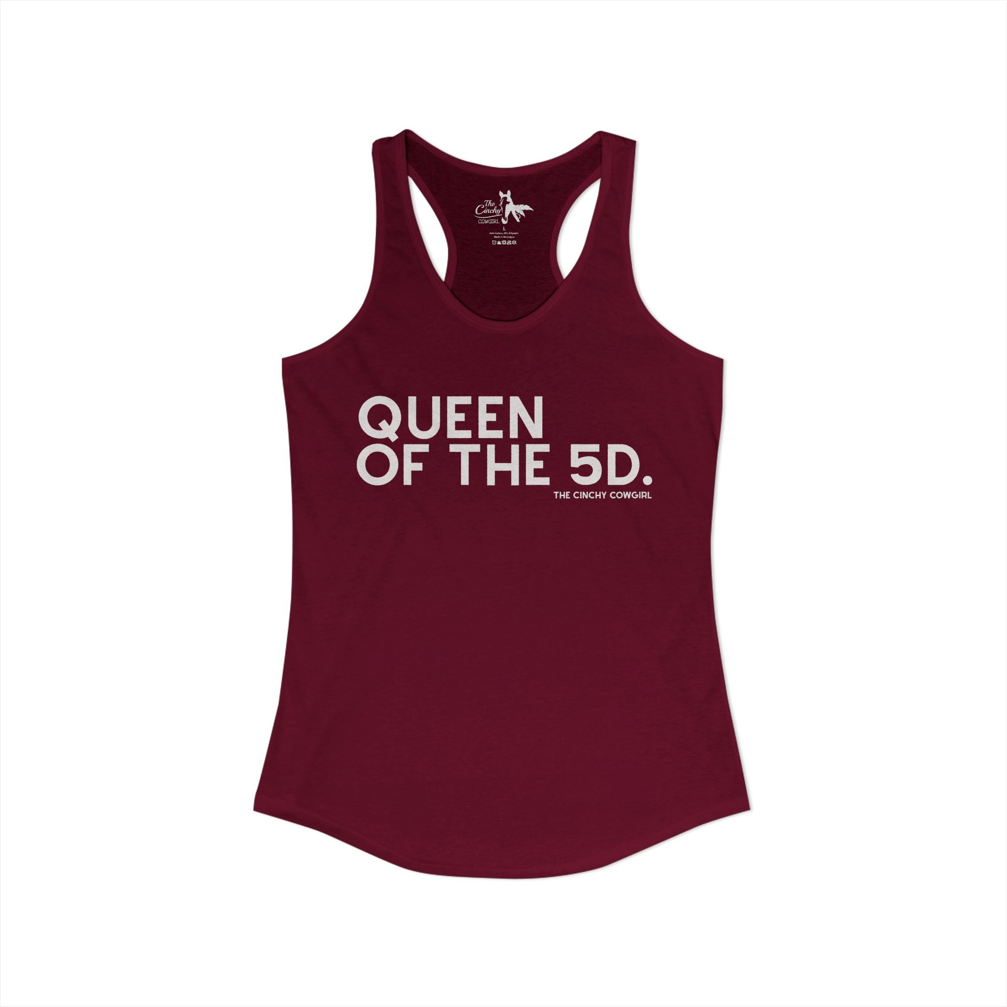 Queen Of The 5D Tank Top Tank Top The Cinchy Cowgirl - Print XS Solid Cardinal Red