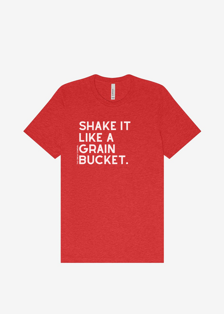 Shake It Like A Grain Bucket Short Sleeve Graphic Tee [16 Colors] Short Sleeve Graphic Tee The Cinchy Cowgirl