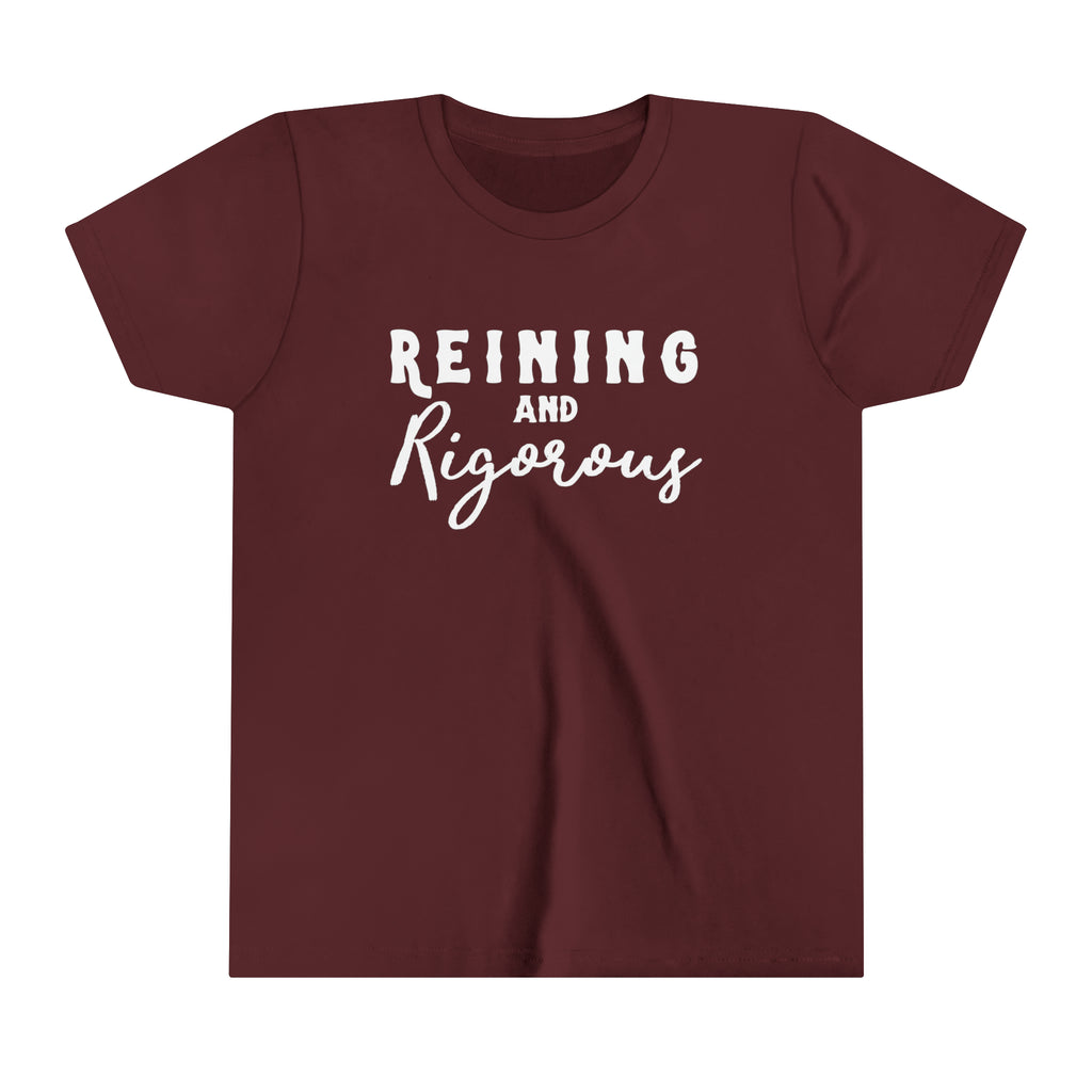 Reining & Rigorous Youth Tee maroon