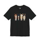 Faux Crochet Horses Short Sleeve Tee Graphic Tee The Cinchy Cowgirl - Print Black XS