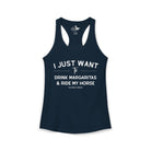 I Just Want to Drink Margaritas And Ride My Horse Tank Top Tank Top The Cinchy Cowgirl - Print XS Solid Midnight Navy