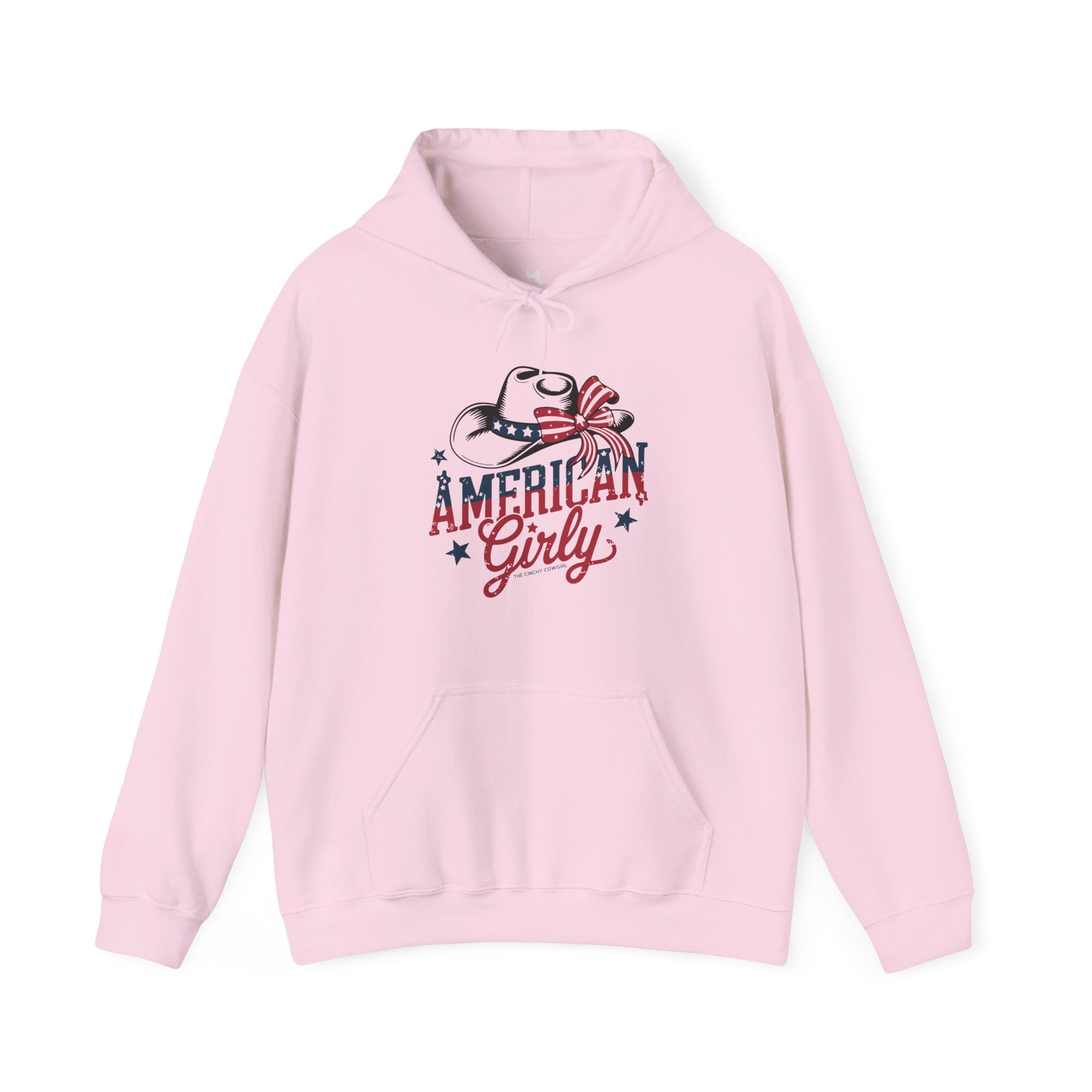 American Girly Hoodie Hoodie The Cinchy Cowgirl - Print Light Pink S