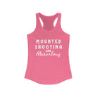 Mounted Shooting & Marvelous Racerback Tank Horse Riding Discipline Tee Printify XS Solid Hot Pink 