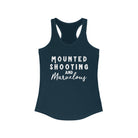 Mounted Shooting & Marvelous Racerback Tank Horse Riding Discipline Tee Printify XS Solid Midnight Navy