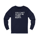 You Can't Scare Me I Own Mares Long Sleeve Tee Long-sleeve The Cinchy Cowgirl- Print S Navy