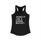 Shake It Like A Grain Bucket Racerback Tank Tank Top The Cinchy Cowgirl - Print XS Solid Black