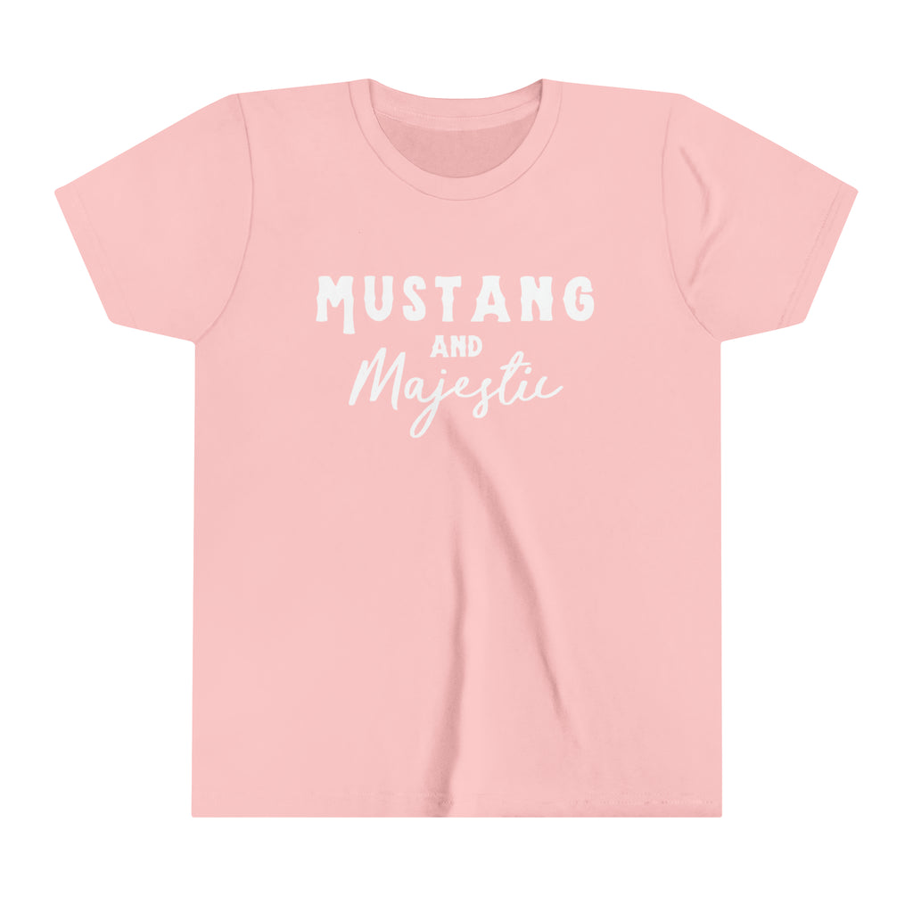 Mustang & Majestic Youth Tee Pink