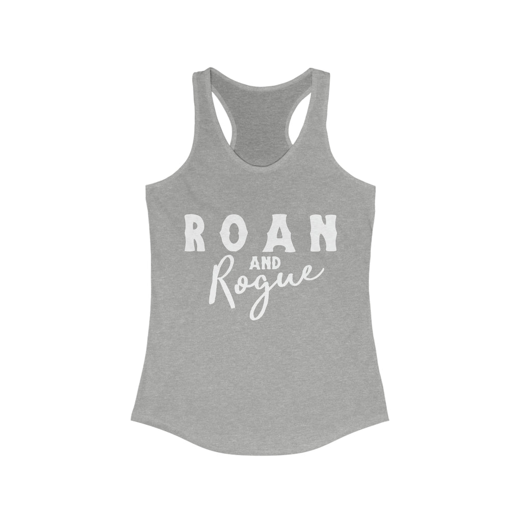 Roan & Rogue Racerback Tank Horse Color Shirts Printify XS Heather Grey 