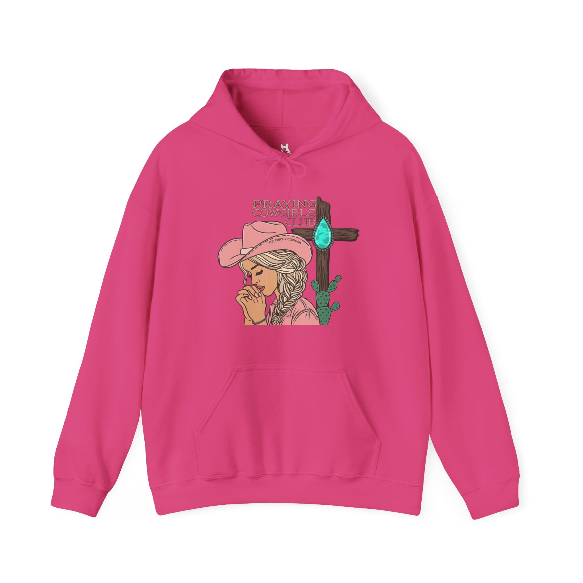 Praying Cowgirls Club Hoodie Hoodie The Cinchy Cowgirl - Print Heliconia S