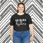 Reining & Rigorous Short Sleeve Tee Horse Riding Discipline Tee Printify   