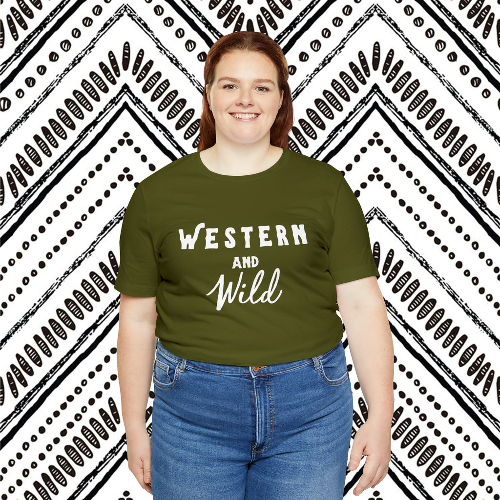 Western & Wild Short Sleeve Tee Horse Riding Discipline Tee Printify   