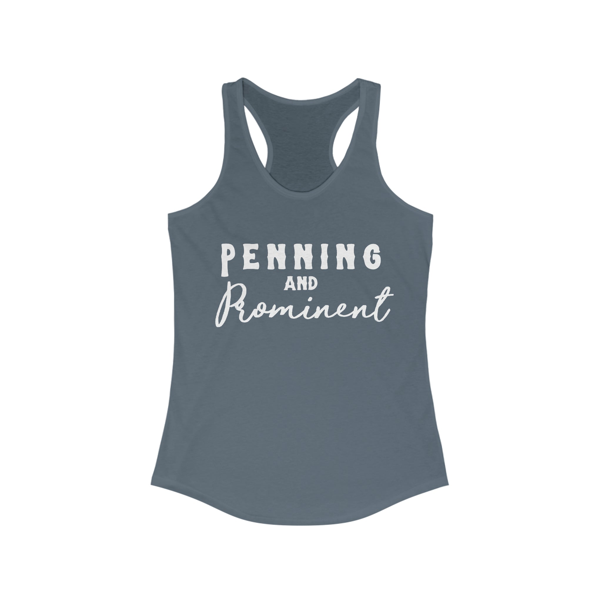 Penning & Prominent Racerback Tank Horse Riding Discipline Tee Printify XS Solid Indigo 