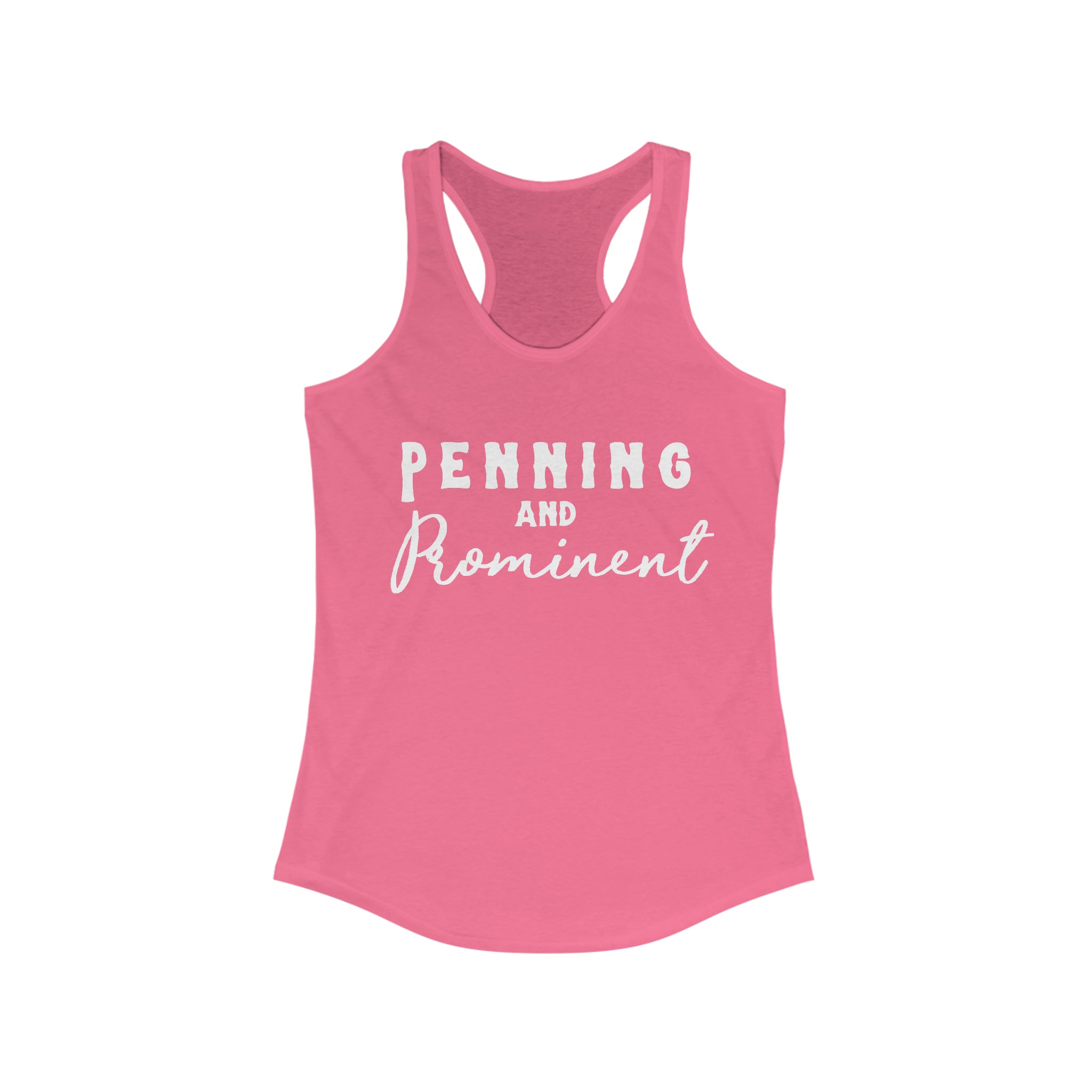 Penning & Prominent Racerback Tank Horse Riding Discipline Tee Printify XS Solid Hot Pink