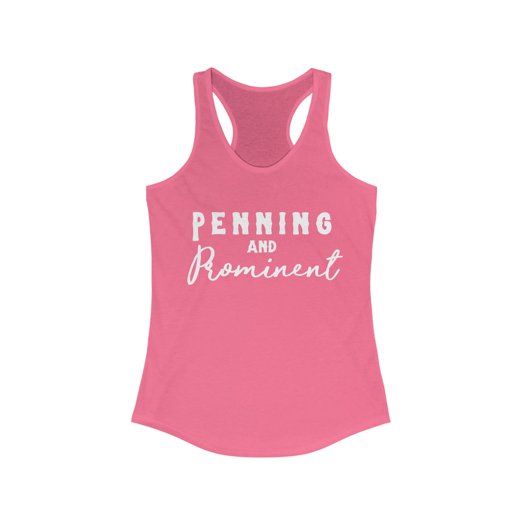 Penning & Prominent Racerback Tank Horse Riding Discipline Tee Printify XS Solid Hot Pink