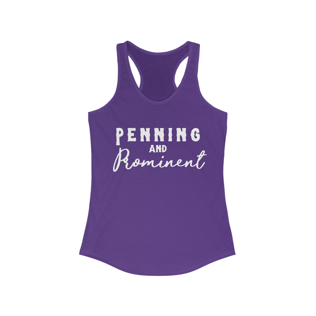 Penning & Prominent Racerback Tank Horse Riding Discipline Tee Printify XS Solid Purple Rush 