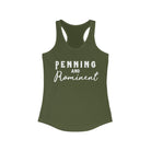 Penning & Prominent Racerback Tank Horse Riding Discipline Tee Printify XS Solid Military Green
