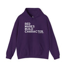 Red Mares Build Character Hoodie Hoodie The Cinchy Cowgirl - Print Purple S
