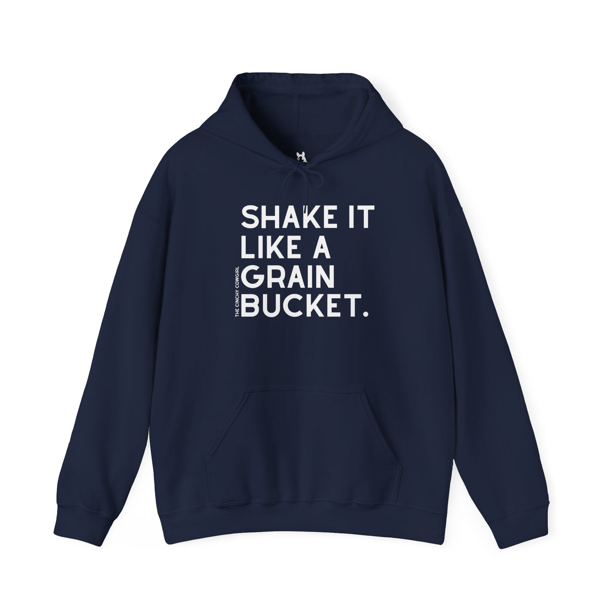 Shake It Like A Grain Bucket Hoodie Hoodie The Cinchy Cowgirl - Print Navy S