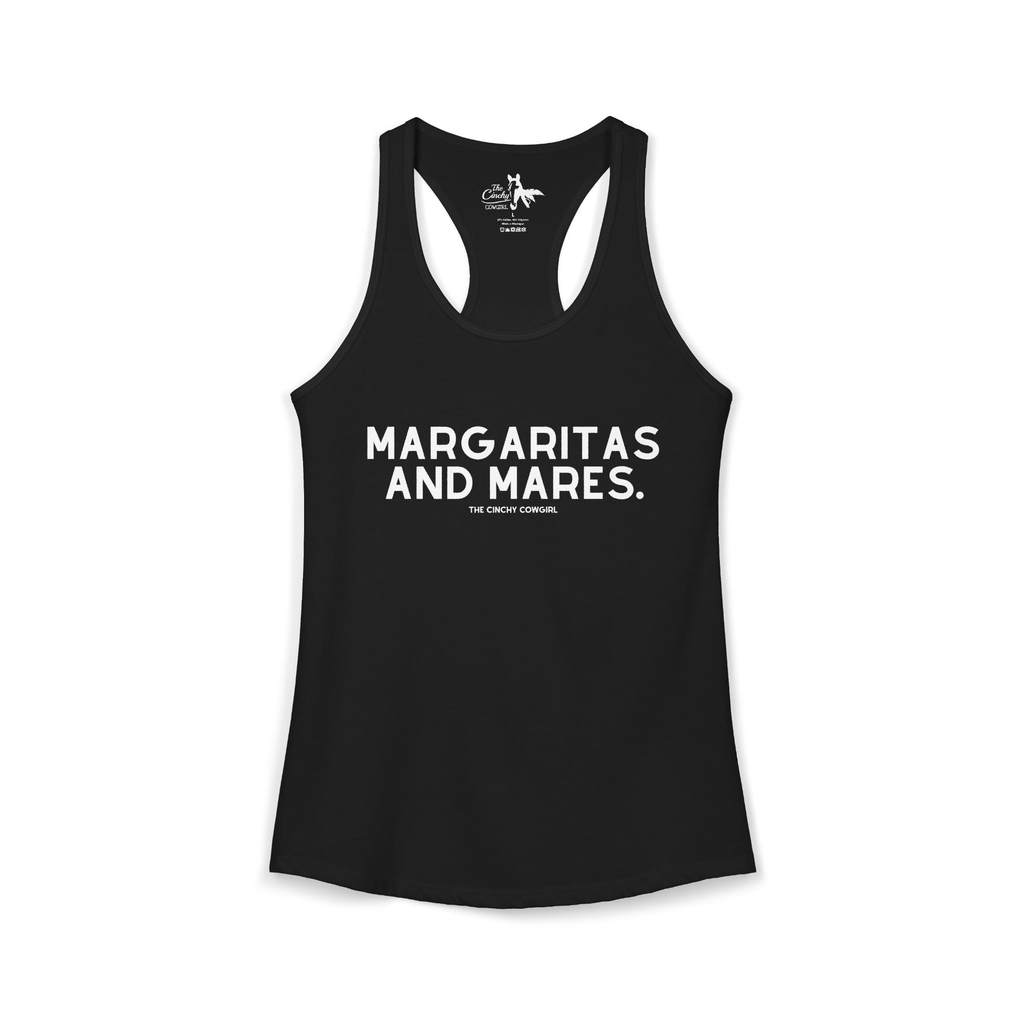 Margaritas & Mares Tank Top Tank Top The Cinchy Cowgirl - Print XS Solid Black