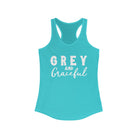 Grey & Graceful Racerback Tank Horse Color Shirts Printify XS Solid Tahiti Blue 
