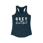 Grey & Graceful Racerback Tank Horse Color Shirts Printify XS Solid Midnight Navy 