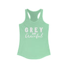 Grey & Graceful Racerback Tank Horse Color Shirts Printify XS Solid Mint 