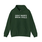 Gray Mares Break Souls Hoodie Hoodie The Cinchy Cowgirl - Print Forest Green S