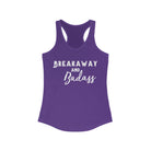 Breakaway & Badass Racerback Tank Horse Riding Discipline Tee Printify XS Solid Purple Rush 