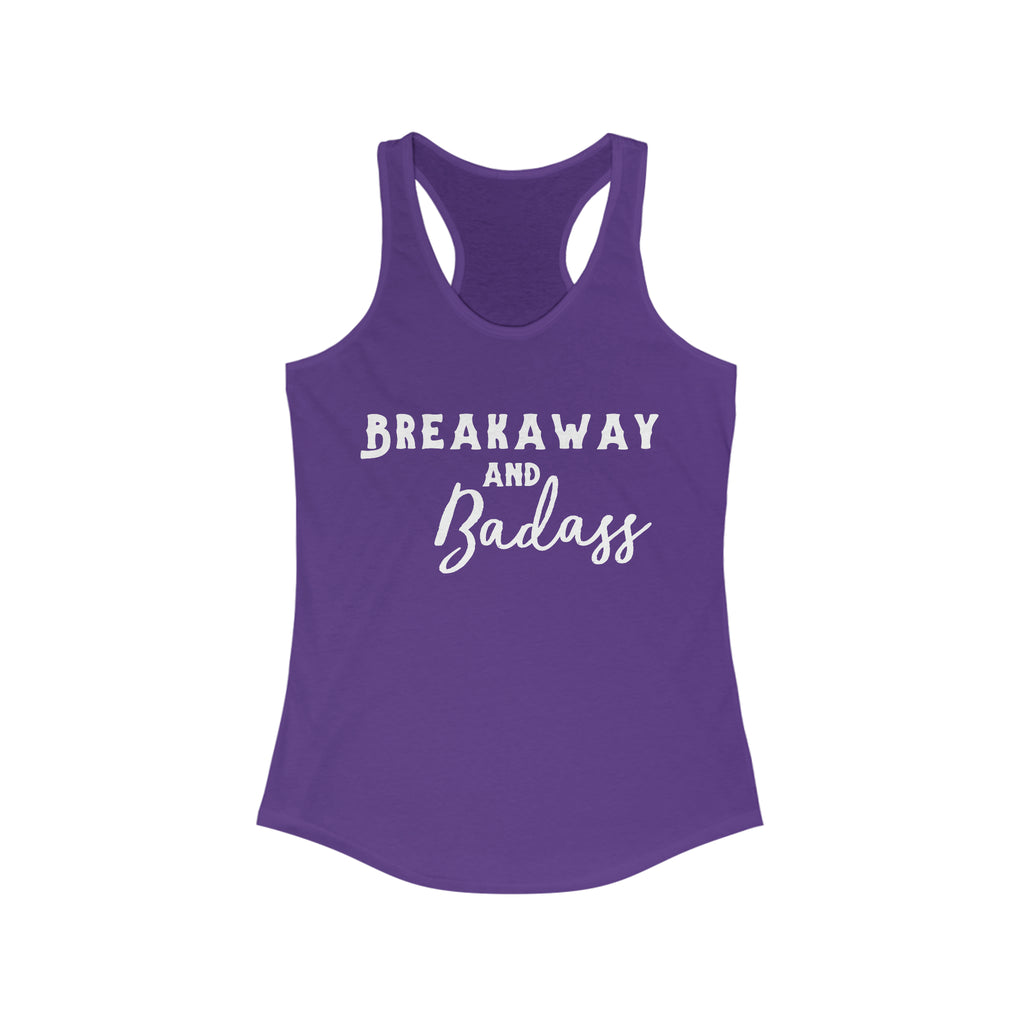 Breakaway & Badass Racerback Tank Horse Riding Discipline Tee Printify XS Solid Purple Rush 