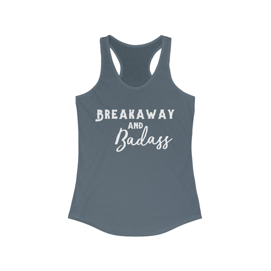 Breakaway & Badass Racerback Tank Horse Riding Discipline Tee Printify XS Solid Indigo 