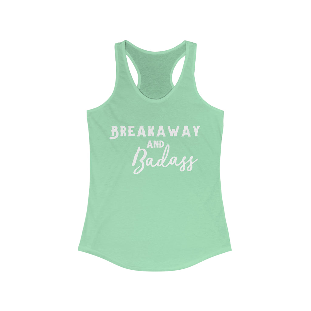 Breakaway & Badass Racerback Tank Horse Riding Discipline Tee Printify XS Solid Mint 